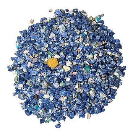 1 kg Sodalita Azul Rolado Pedra Natural PP 5 a 10mm Aprox