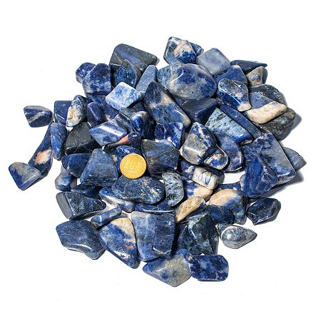 1 kg Sodalita Azul Rolado Pedra Natural M 20 a 35mm Tipo B