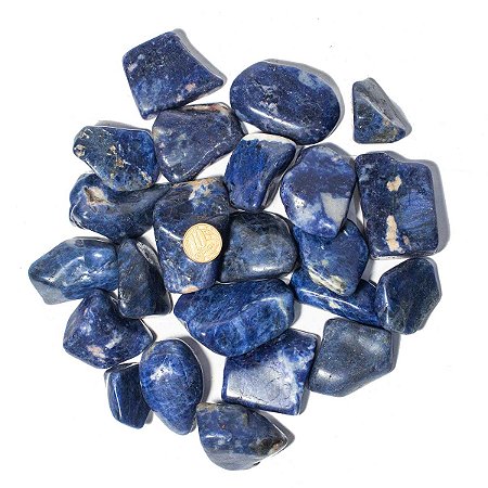 1 kg Sodalita Azul Rolado Pedra Natural G 30 a 45mm Tipo A