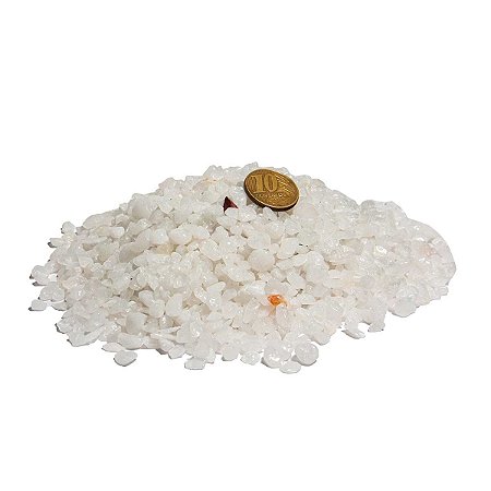 1kg Quartzo Leitoso Rolado Pedra Natural PP Aprox. 5 a 10mm