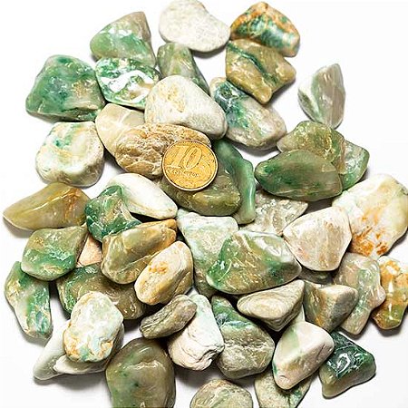 5kg Jadeita Verde Rolado Pedra Natural M 20 a 35mm Tipo B