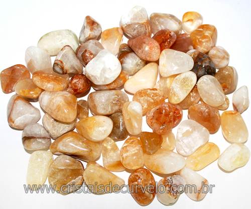 1kg Hematoide Amarelo Rolado Natural Areia Aprox. 3 a 8mm