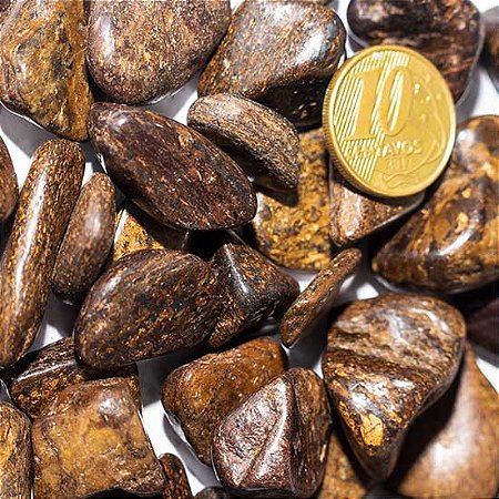 1kg Bronzita Rolado Pedra Natural PP Aprox. 5 a 10mm