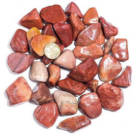 5kg Quartzo Vermelho Rolado Pedra M 20 a 35mm Tipo B