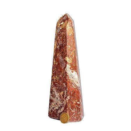 Ponta Calcedônia Mosaico Pedra Natural 708g 19cm Classe B