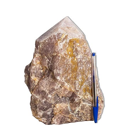 01 Cristal Rosa Pedra Pé e Bico Serrado 5 a 6Kg 20cm Tipo B