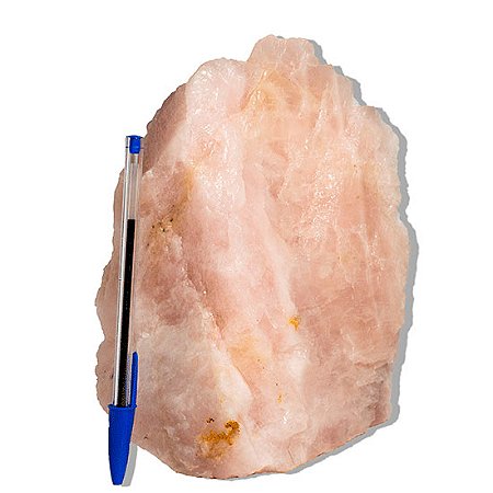 01 Cristal Rosa Pedra Pé Serrado natural 3,4Kg 19cm Tipo B