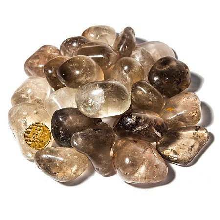 5kg Quartzo Fumê Rolado Pedra Natural G 30 a 45mm Tipo B