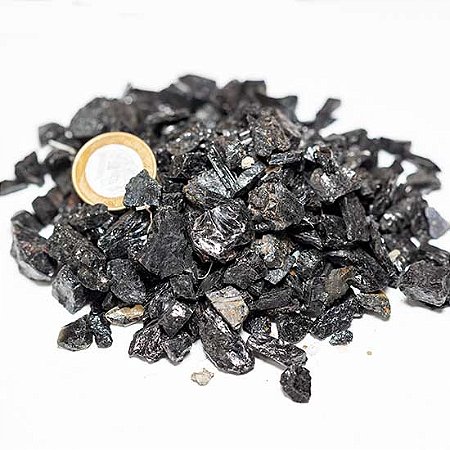 5kg Turmalina Preta Pedra Grão 9mm Aprox. Para Industria