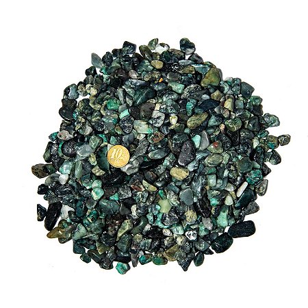 1 kg Esmeralda Rolado Pedra Natural PP 5 a 10 mm Classe C