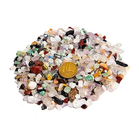 100g Misto Sortido Pedra Rolado Areia 1 a 5 mm Tipo B