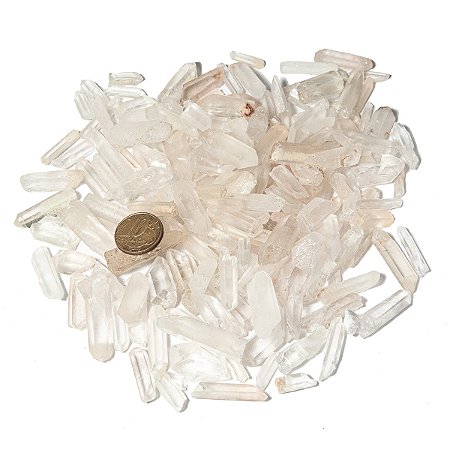 1 kg Cristal Pontas Lemuria pra Orgonite Fino Pequeno 5x25mm