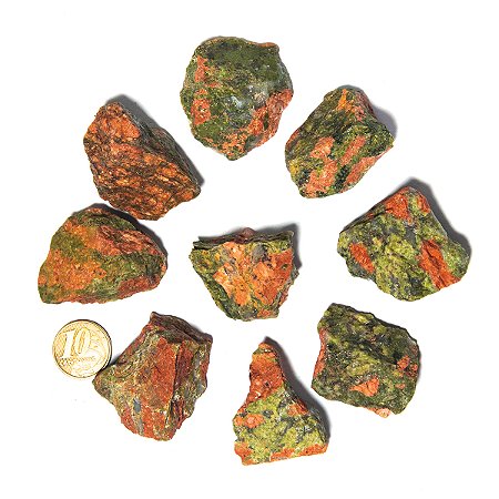 10 Unakita Natural Pedra Bruta 20 a 50mm 25 a 50g