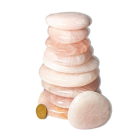 01 kg Massageador Tipo Seixo Quartzo Rosa Pedras Comuns