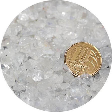 1 kg Cristal Transparente Rolado Pedra Areia 3 a 9 mm Tipo B
