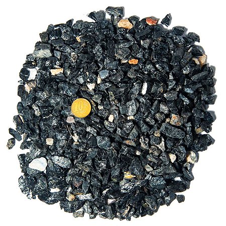 1 kg Turmalina Preta Pedra Grão 9mm Aprox. Para Industria