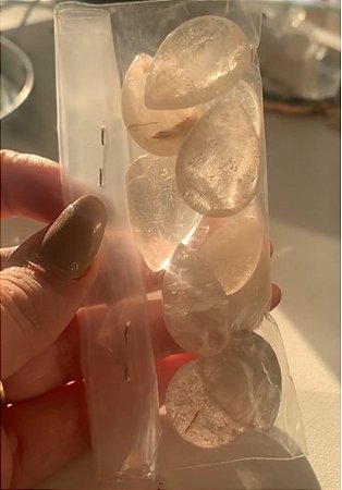 10 Pingente Gota Cabochao pra Pingente Pedra Cristal com Rutilo