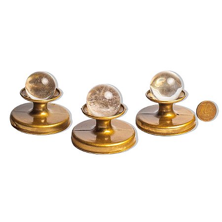 03 Esfera Cristal Pedra Natural 25 a 30mm 20 a 40g Tipo A