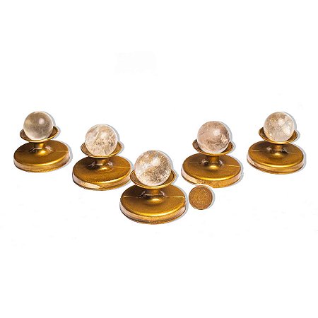 05 Esfera Cristal Pedra Natural 25 a 30mm 20 a 40g Tipo B