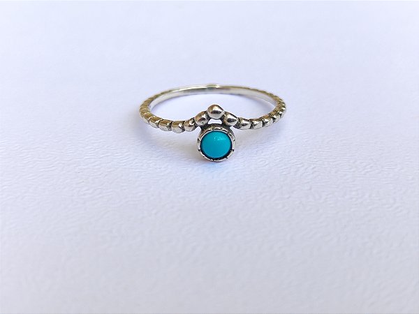 Anel pedra turquesa