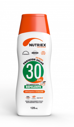 Protetor Solar Com Repelente Fps 30 1/3 UVB 120ml Nutriex