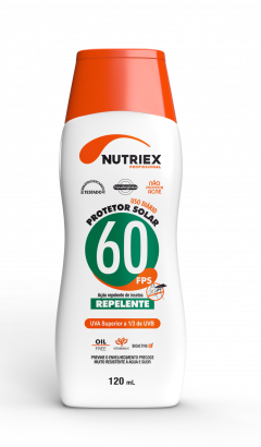 Protetor Solar Com Repelente Fps 60 1/3 UVA 120ml Nutriex