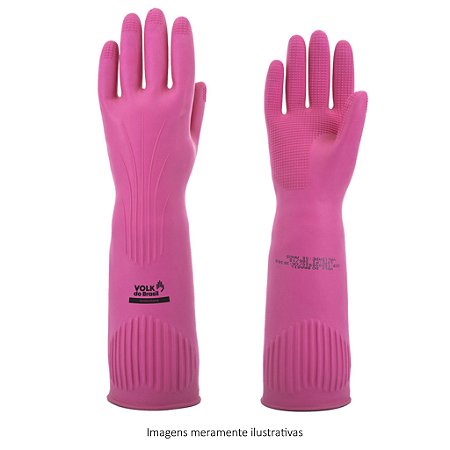 Luva Látex Ranhurada Rosa Ca 36368 Volk