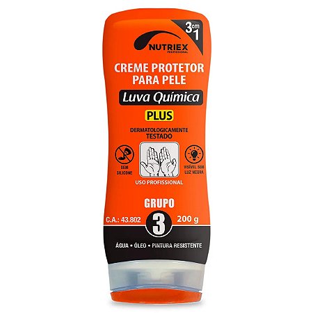 Creme Proteção para Pele Luva Quimica Plus Grupo 3 Nutriex 200G