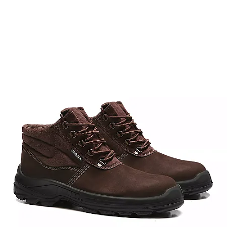 Botina Cadarço Nobuck Marron Baf Bracol Ca 40872