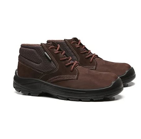 Botina Cadarço Nobuck Marrom Bae Bracol Ca 48383