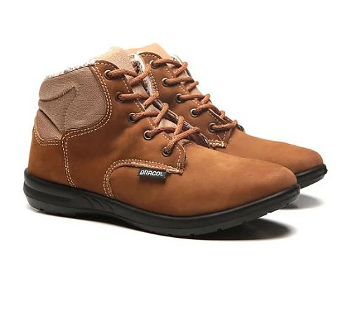 Botina Cadarço Nobuck Mel Femme Bpf Bracol Ca 40872