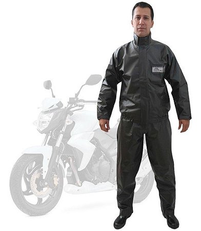 Conjunto de Chuva para Motoqueiro em PVC Sem Capuz Ca 28481 Brascamp