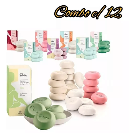 Caixa De Sabonetes Natura Todo Dia Kit Com 12 Cxs Sortidas