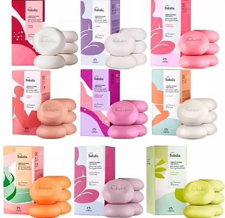 Caixa De Sabonetes Natura Todo Dia Kit Com 09 Cxs Sortidas