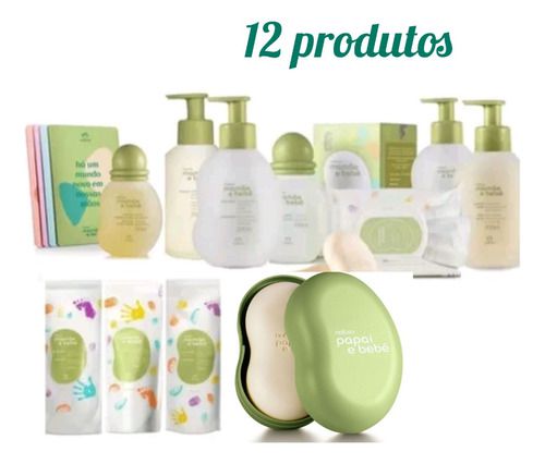 Presente Natura Mamae Bebê 12 Produtos Higiene Do Bebê Compl