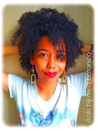 Brinco Quadrado Estrela