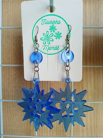 Brinco Pontas Lua e Estrela