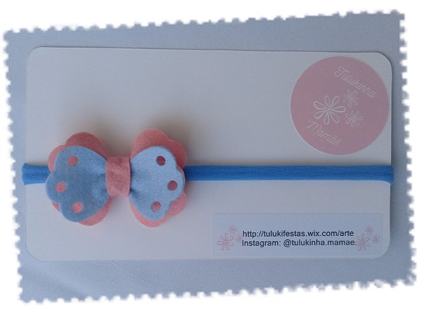 Tiara Faixinha Laço Vazado Borboleta P