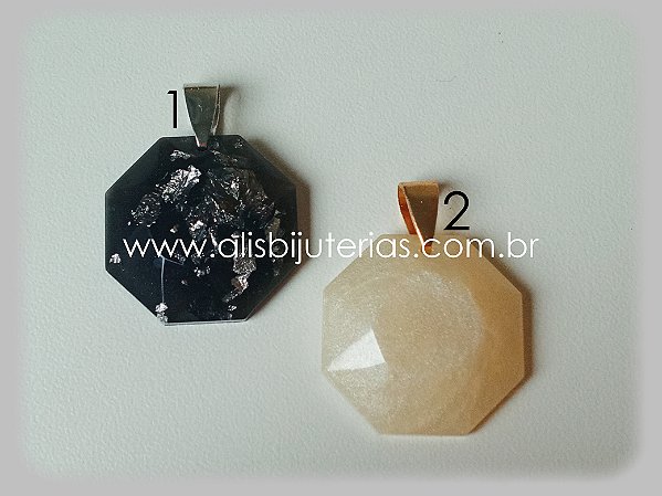 Pingente Octágono Diamante Luxo