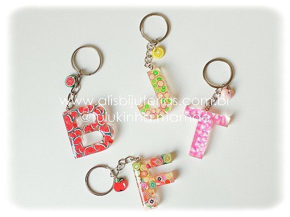 Chaveiro Letra Estampado