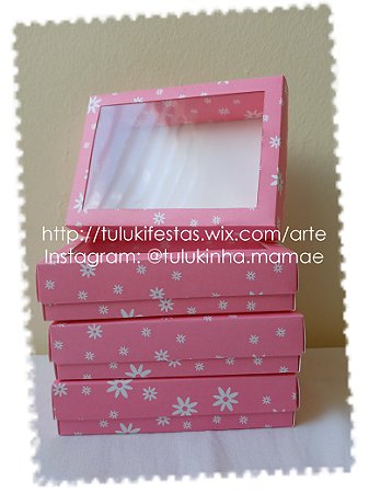 Caixa Presente Estampada com Visor