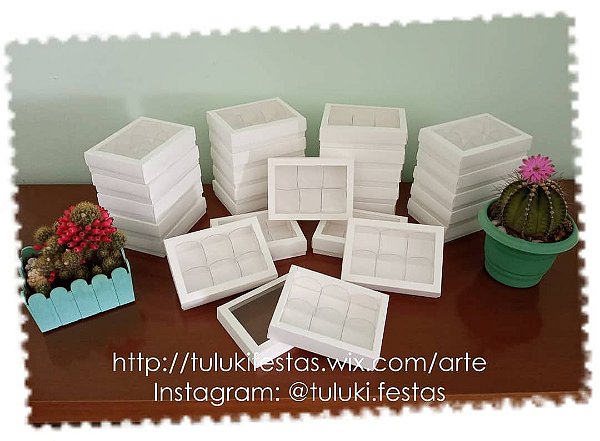 Caixa Presente Lisa com Visor