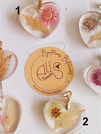 Pingente Botânico Coração