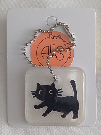 Chaveiro Stylo Gatinho Quadrado