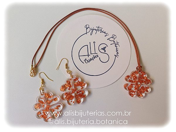 Conjunto Trevo Ouro