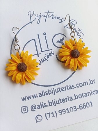 Brinco Girassol Pendente