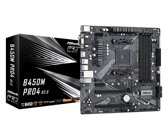 Placa Mãe ASRock B450M Pro4 R2.0