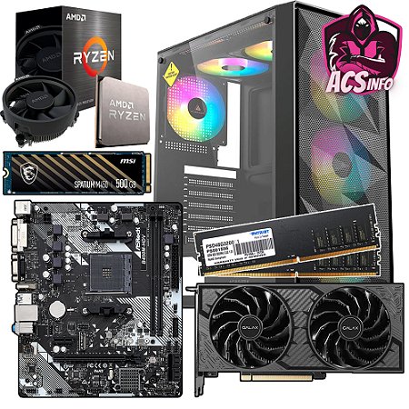 PC Gamer Ryzen 5 5500 + RTX 4060 8GB + 16GB DDR4 + B450M + PC Gamer Ryzen 5 5500 + RTX 4060 8GB + 16GB DDR4 + B450M +