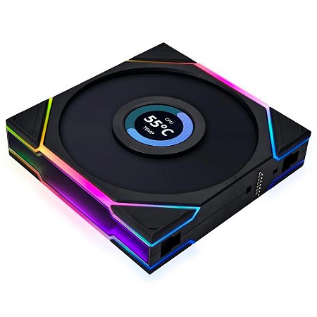 Cooler Lian Li Uni Fan TL LCD 120 RGB Reverse - Preto