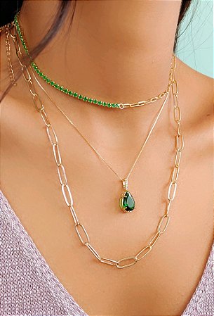 CONJUNTO DE GOTA ESMERALDA